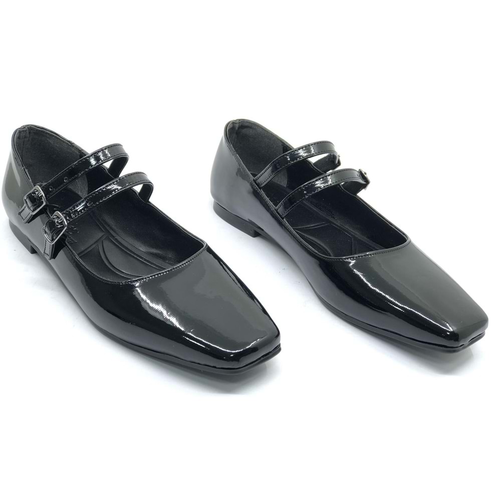 Seribo Çift Toka Detaylı Kadın Babet Ayakkabı