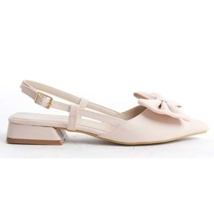 Feles Kurdela Detaylı Arkası Açık Kadın Babet Ayakkabı