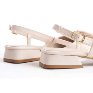 Feles Kurdela Detaylı Arkası Açık Kadın Babet Ayakkabı