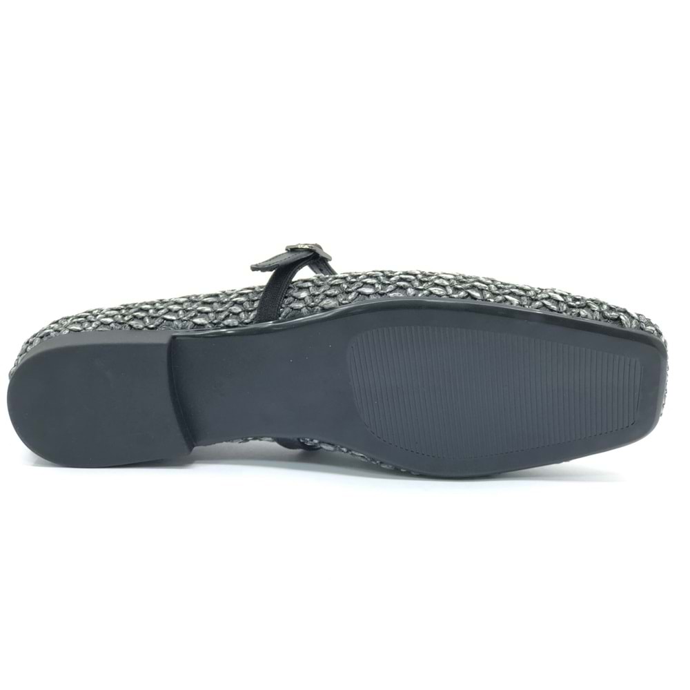 Feles Hasır Fiyonk Detaylı Kadın Babet Ayakkabı