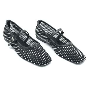 Feles Dantel Taş Detaylı Kadın Babet Ayakkabı