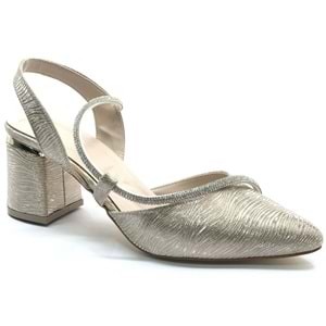 Mehtap Şerit Taşlı Kadın Abiye Topuklu Ayakkabı