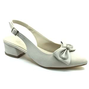 Mehtap Arkası Açık Fiyonk Taş Detaylı Klasik Kadın Topuklu Ayakkabı