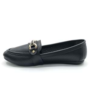 Mehtap Toka Detaylı Delikli Düz Taban Kadın Babet Ayakkabı