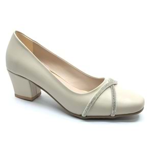 Mehtap Şerit Detaylı Topuklu Kadın Klasik Ayakkabı