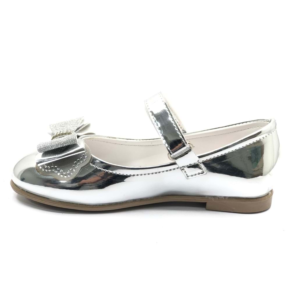 İremsu Kurdela Taş Detaylı Cırtlı Kız Çocuk Babet Ayakkabı