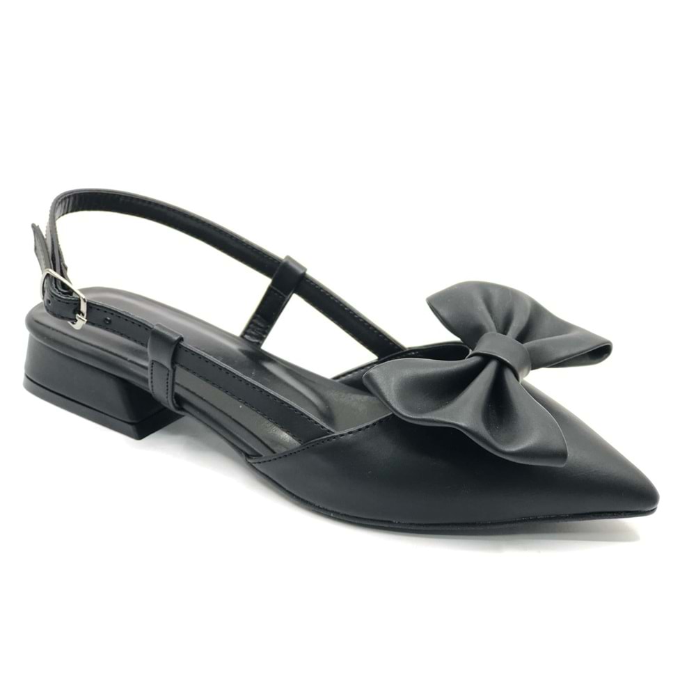 Feles Kurdela Detaylı Arkası Açık Kadın Babet Ayakkabı