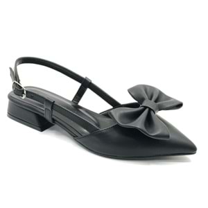 Feles Kurdela Detaylı Arkası Açık Kadın Babet Ayakkabı