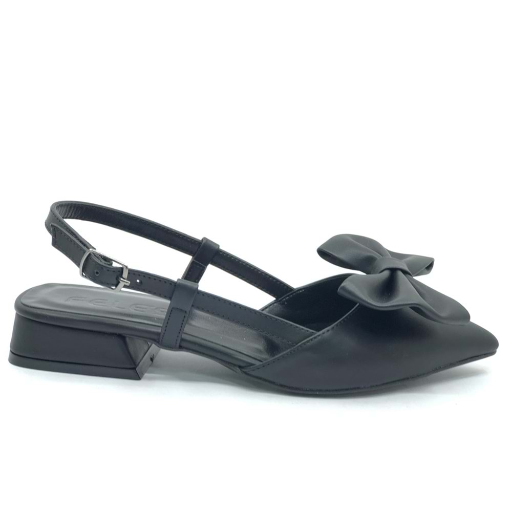 Feles Kurdela Detaylı Arkası Açık Kadın Babet Ayakkabı