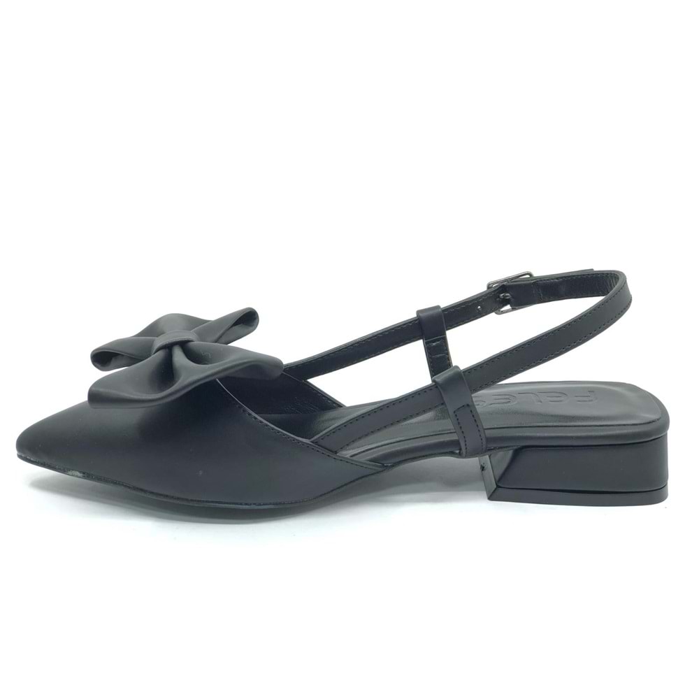 Feles Kurdela Detaylı Arkası Açık Kadın Babet Ayakkabı