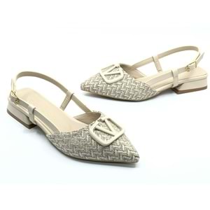 Feles 01-902 V Toka Kadın Babet Ayakkabı