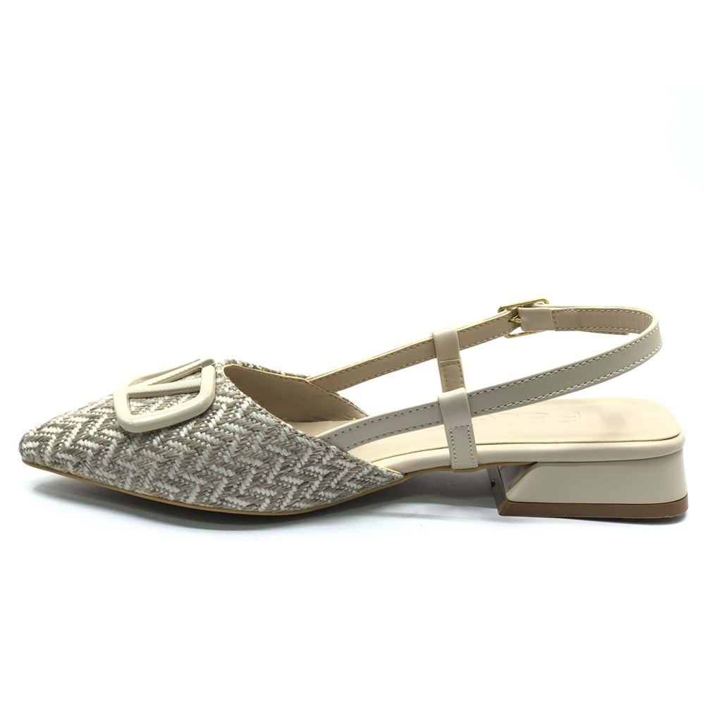 Feles 01-902 V Toka Kadın Babet Ayakkabı