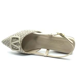 Feles 01-902 V Toka Kadın Babet Ayakkabı