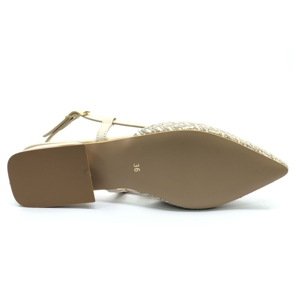 Feles 01-902 V Toka Kadın Babet Ayakkabı