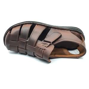 Kocamanlar %100 Hakiki Deri Tam Ortapedik Erkek Sandalet