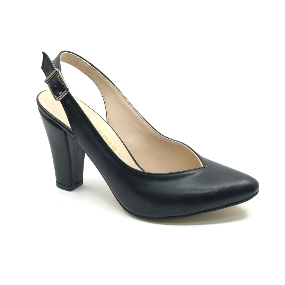 Ayakdaş V Dekolteli Arkası Açık Kadın Topuklu Ayakkabı