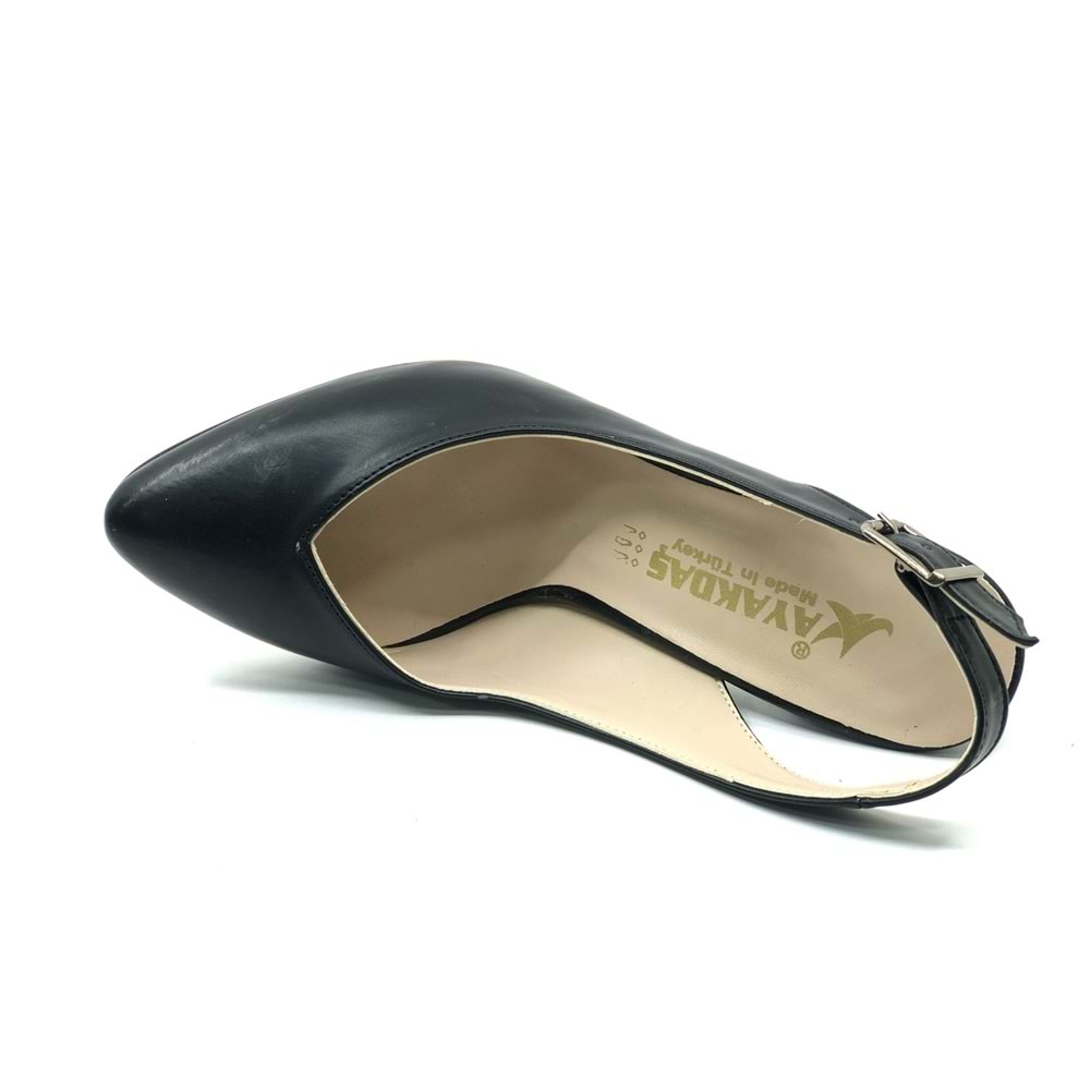 Ayakdaş V Dekolteli Arkası Açık Kadın Topuklu Ayakkabı