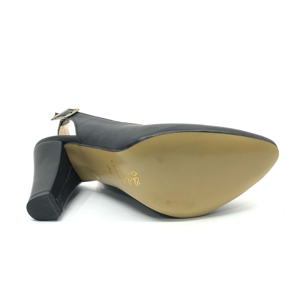 Ayakdaş V Dekolteli Arkası Açık Kadın Topuklu Ayakkabı