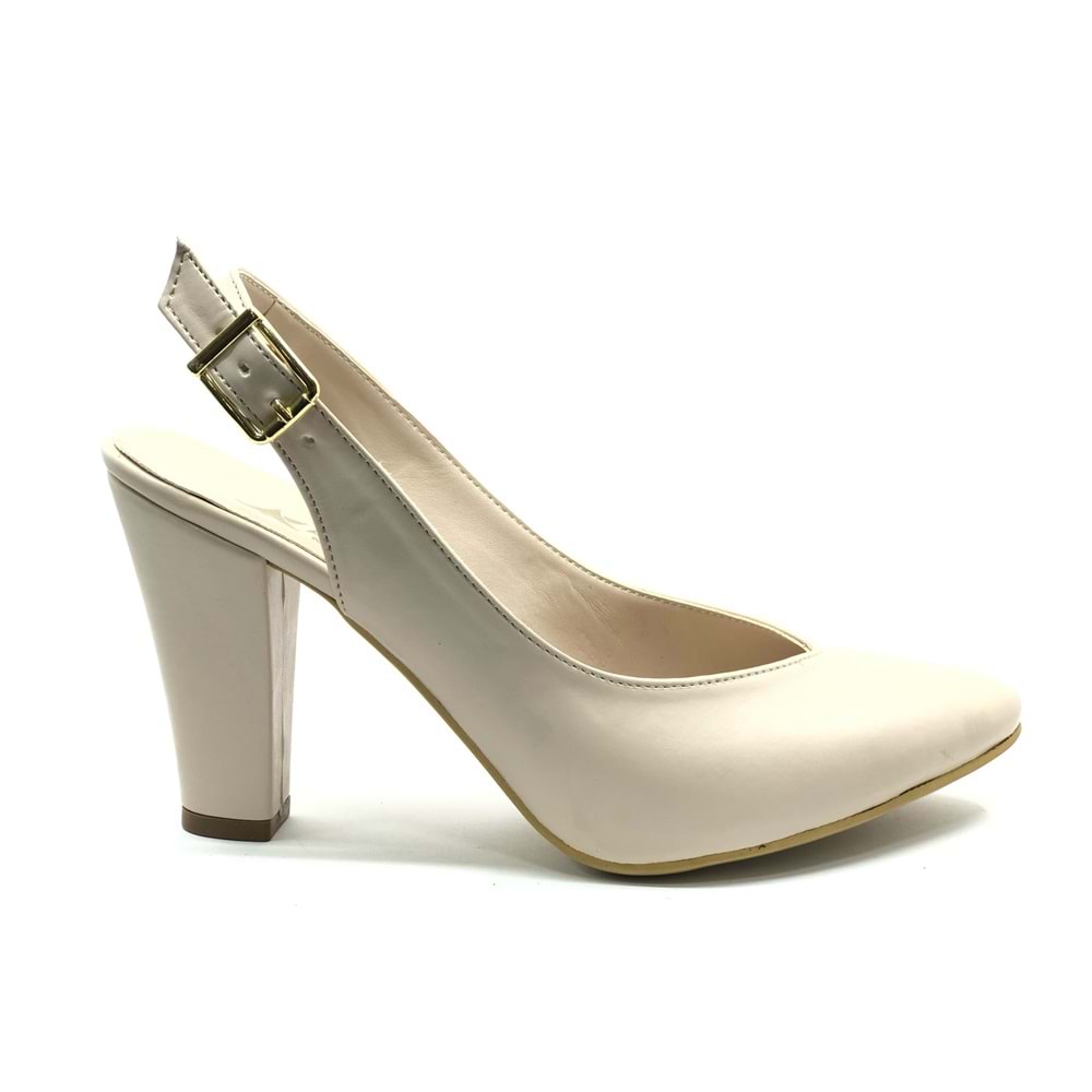 Ayakdaş V Dekolteli Arkası Açık Kadın Topuklu Ayakkabı