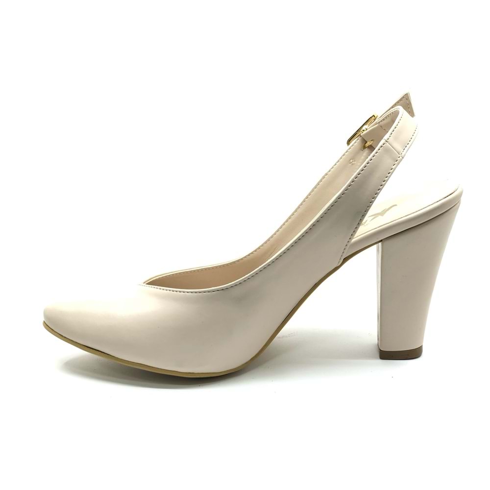 Ayakdaş V Dekolteli Arkası Açık Kadın Topuklu Ayakkabı