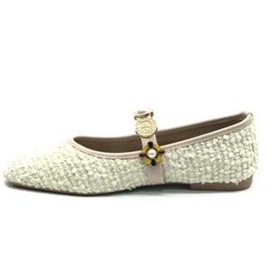 Feles İnci Toka Detaylı Kadın Babet Ayakkabı