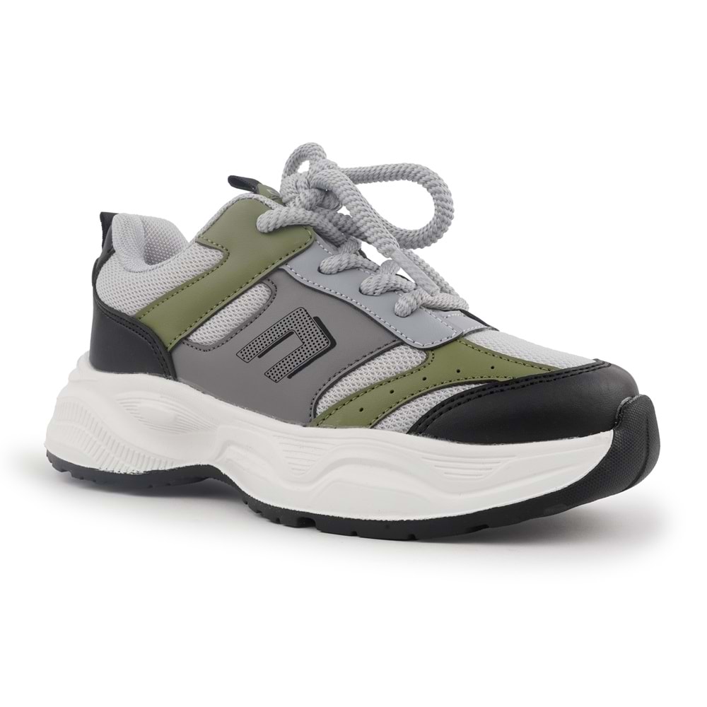 Cool Birian Bağcık Görünümlü Cırt Cırtlı Sneaker Ortopedik Çocuk Spor Ayakkabı