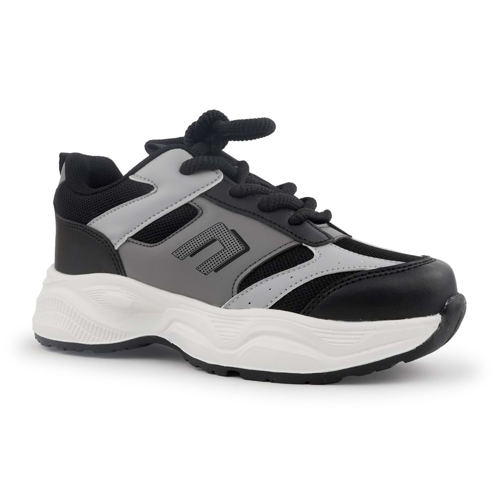 Cool Birian Bağcık Görünümlü Cırt Cırtlı Sneaker Ortopedik Çocuk Spor Ayakkabı