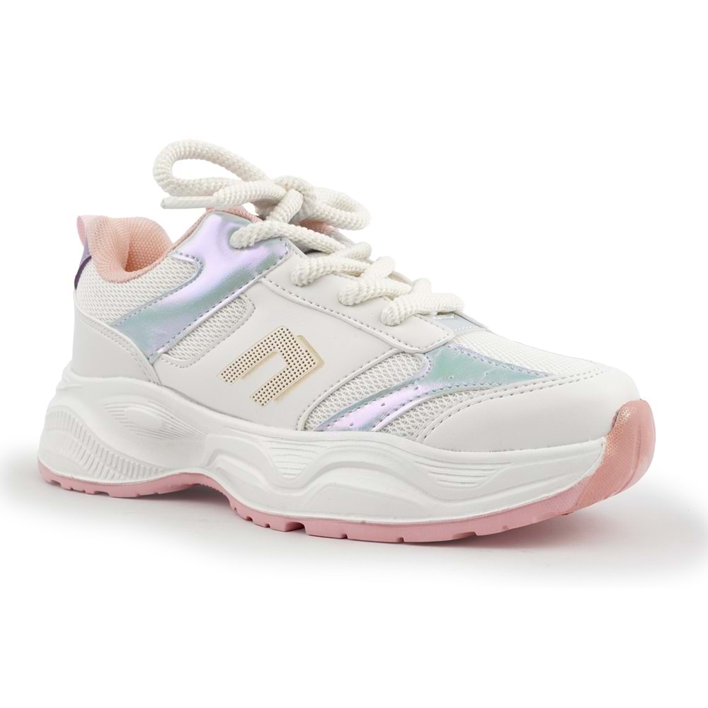 Cool Birian Bağcık Görünümlü Cırt Cırtlı Sneaker Ortopedik Çocuk Spor Ayakkabı