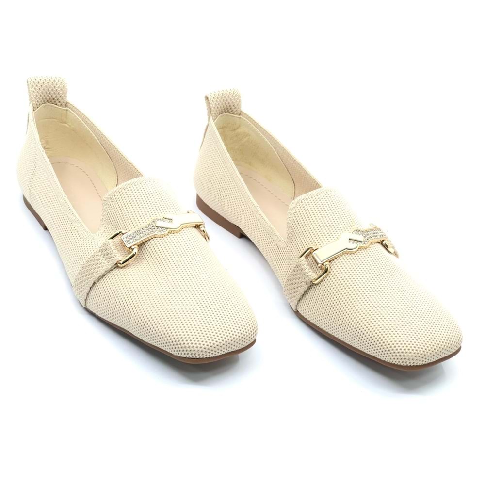 Feles Tiriko Küt Burun Toka Detaylı Kadın Babet Ayakkabı