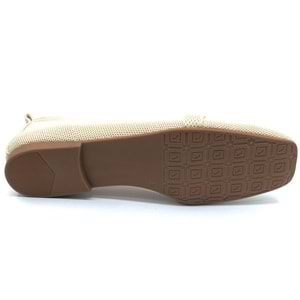 Feles Tiriko Küt Burun Toka Detaylı Kadın Babet Ayakkabı