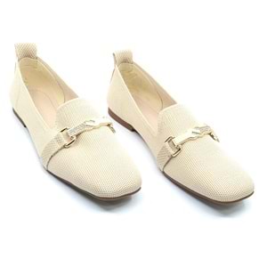 Feles Tiriko Küt Burun Toka Detaylı Kadın Babet Ayakkabı