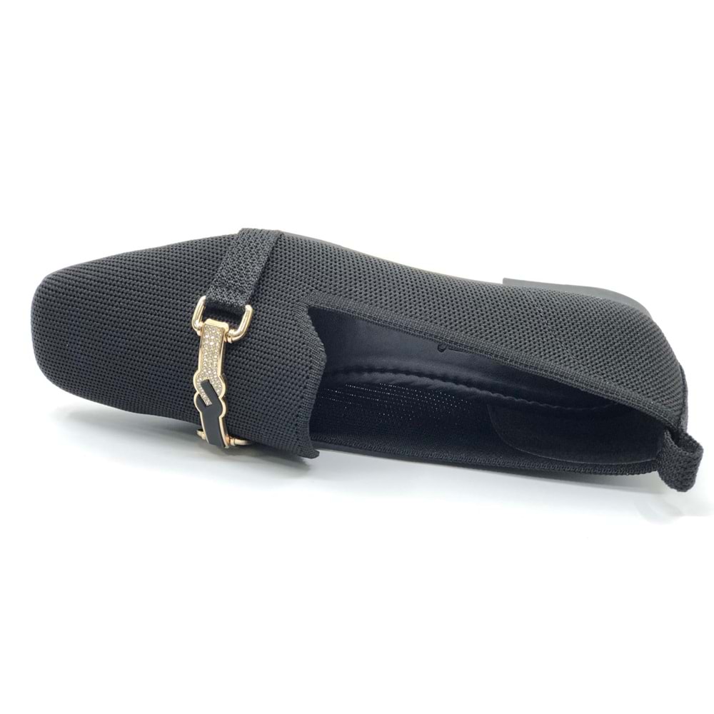 Feles Tiriko Küt Burun Toka Detaylı Kadın Babet Ayakkabı