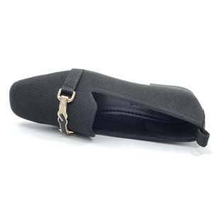 Feles Tiriko Küt Burun Toka Detaylı Kadın Babet Ayakkabı