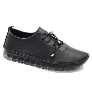 Ayakdaş Hakiki Deri Ortopedik Üstü Saraç Detaylı Kadın Babet Ayakkabı