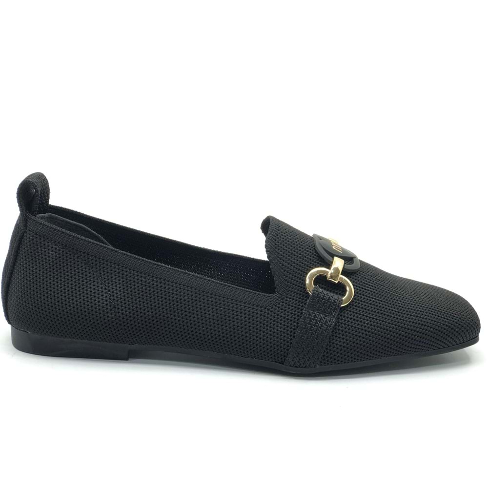 Feles Küt Burun Kalp Toka Detaylı Kadın Babet Ayakkabı