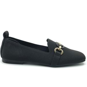 Feles Küt Burun Kalp Toka Detaylı Kadın Babet Ayakkabı