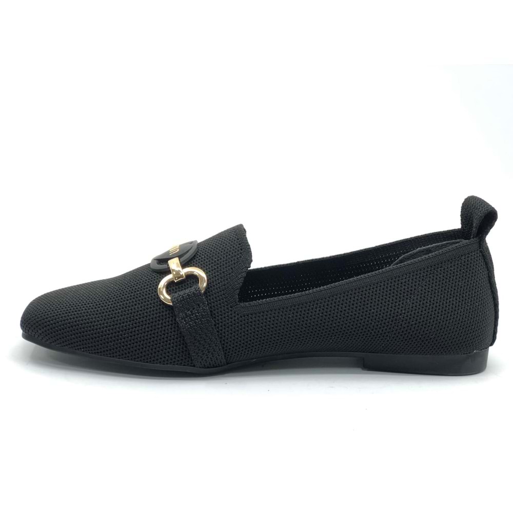 Feles Küt Burun Kalp Toka Detaylı Kadın Babet Ayakkabı