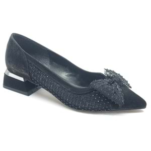 Feles Dantel Kurdela Toka Detaylı Kadın Klasik Ayakkabı