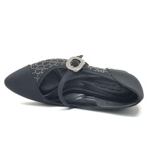 Feles Yanı Şeffaf Toka Detaylı Kadın Topuklu Ayakkabı