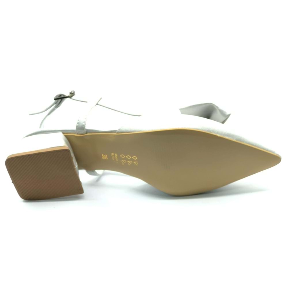 Feles Kurdela Detaylı Arkası Açık Kadın Babet Ayakkabı