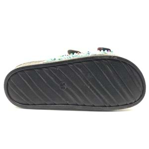 Feles Çift Toka Mantar Taban Taş Detaylı Kadın Terlik