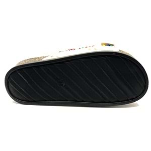 Feles Çift Toka Mantar Taban Taş Detaylı Kadın Terlik