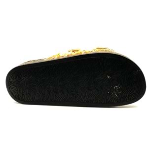 Feles Çift Toka Mantar Taban Taş Detaylı Kadın Terlik