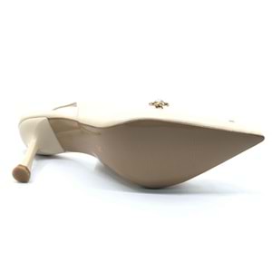 Feles Arkası Açık Taş Detaylı Stiletto Kadın Ayakkabı