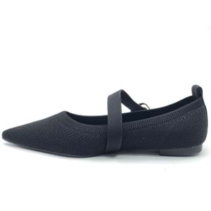 Feles Kemer Detaylı Sivri Burun Kadın Babet Ayakkabı