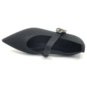 Feles Kemer Detaylı Sivri Burun Kadın Babet Ayakkabı