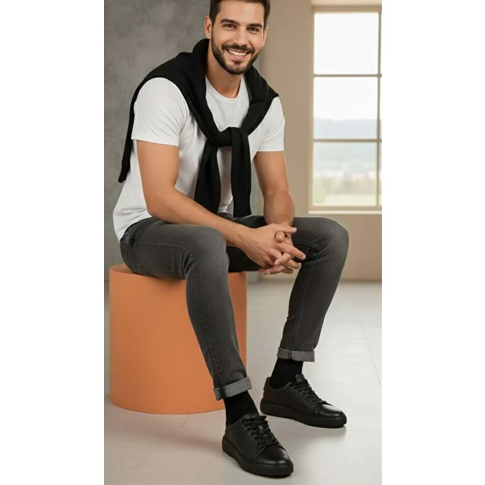 Makras Exclusive 777 Erkek Deri Sneaker Ayakkabı