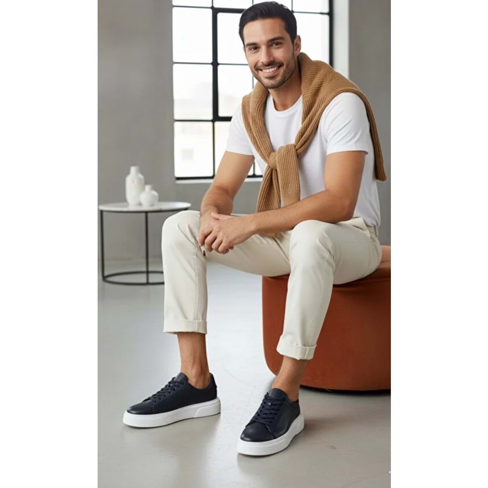 Makras Exclusive 777 Erkek Deri Sneaker Ayakkabı