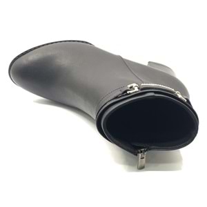 Feles Yanı İnce Taş Tokalı Klasik Topuklu Kadın Bot