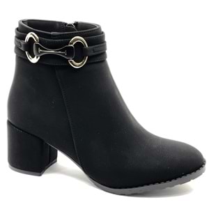 Feles Yanı Tokalı Klasik Topuklu Kadın Bot